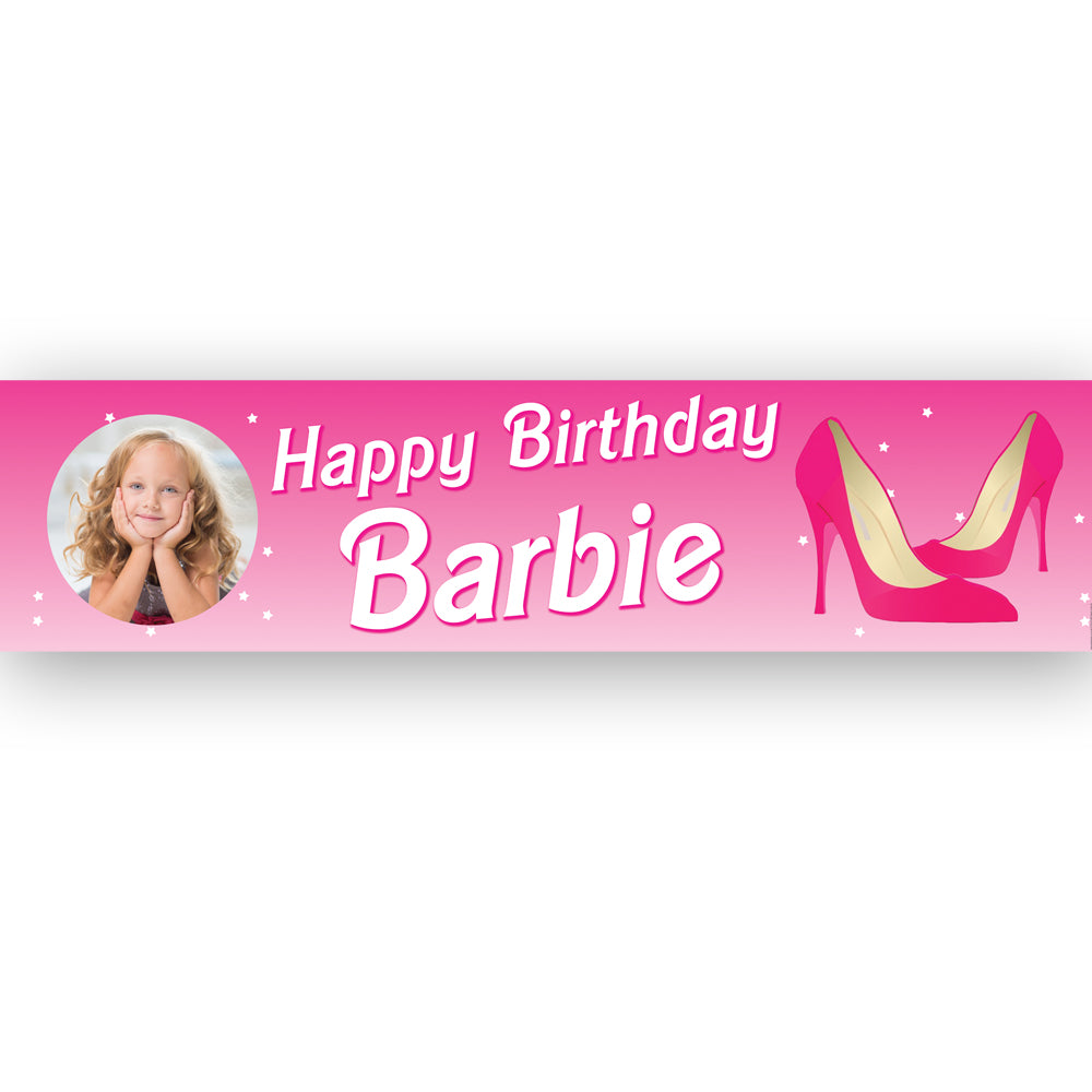 barbie banner birthday