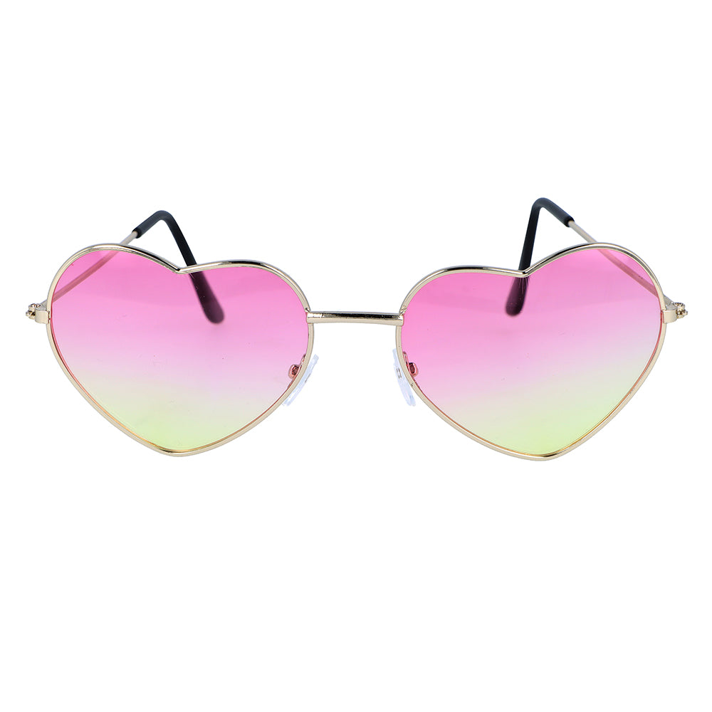 Pink and Yellow Ombre Heart Shaped Glasses