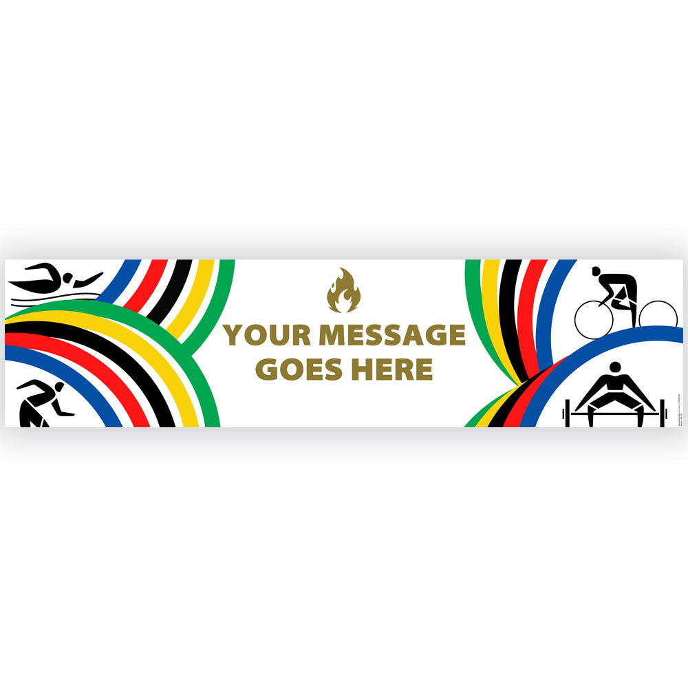 Go for Gold Summer World Games Personalised Banner