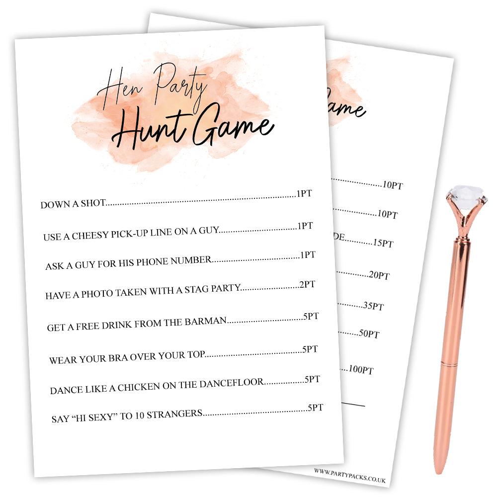 Hen Night Hunt Game - Pack of 8 – Party Packs