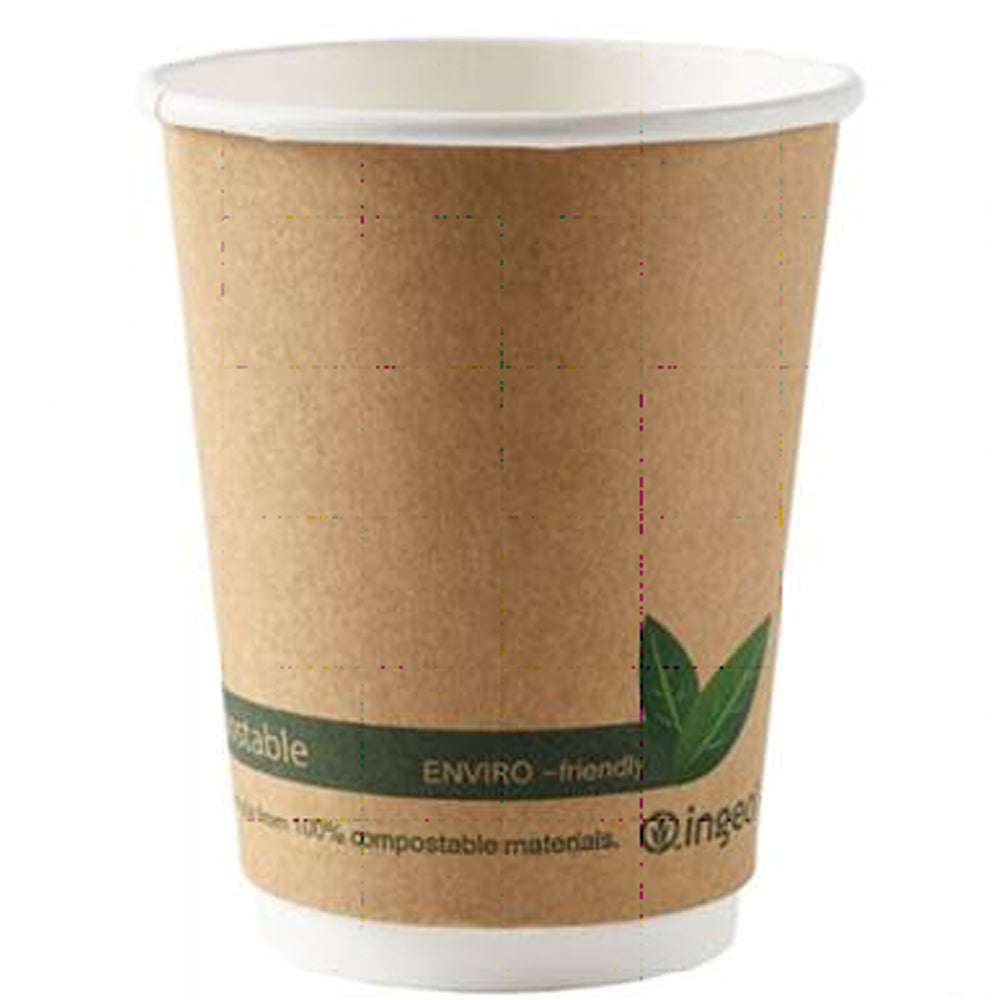 Biodegradable Double Wall Take-Away Coffee Cup - 340ml - Each – Party Packs