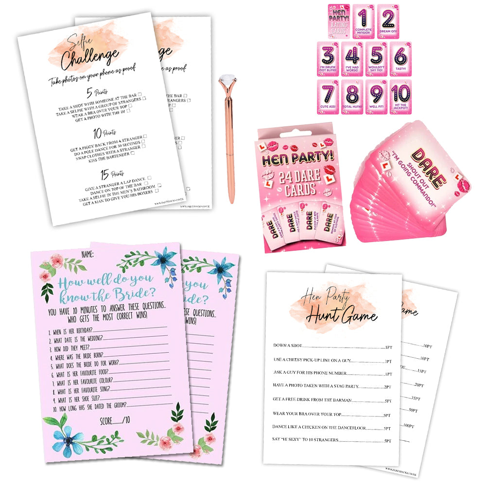 Hen Party Games & Activities Bundle - 5 Games – Party Packs