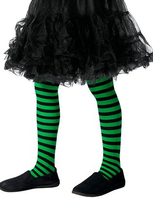 Plus size green and black striped tights online