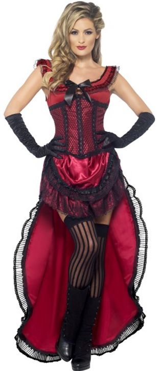 Saloon girl fancy dress sale plus size