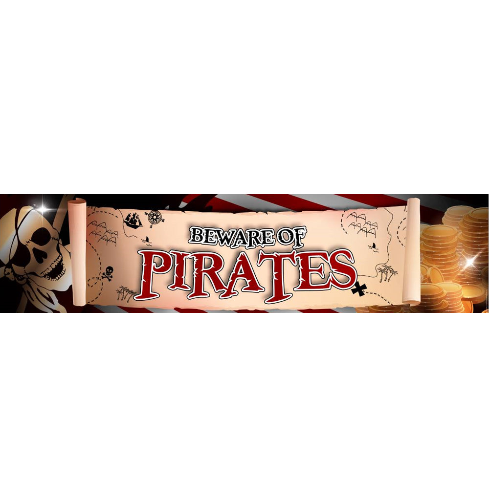 Beware of Pirates Welcome Sign - Birthday Party or Baby Shower