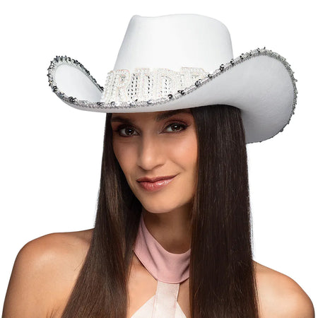 Bride White Cowboy Hat