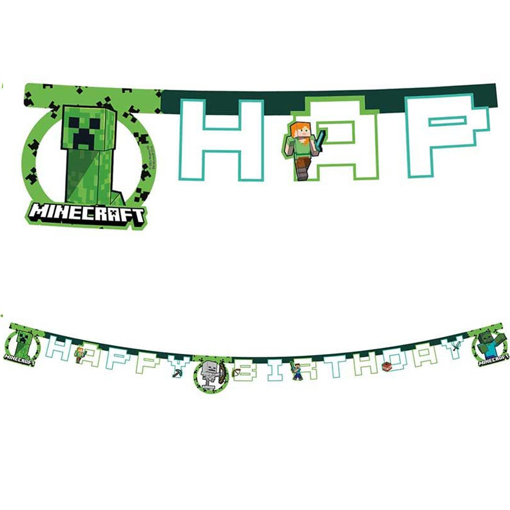 Minecraft Happy Birthday Banner - 2m