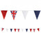 Red, White and Blue and Union Jack Flag Fabric Bunting - 6m