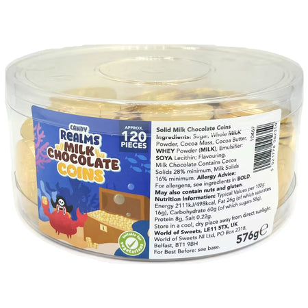 Milk Chocolate Coins Tub - 576g