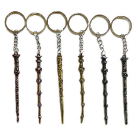 Metal Wizard Wand Keyrings - Each