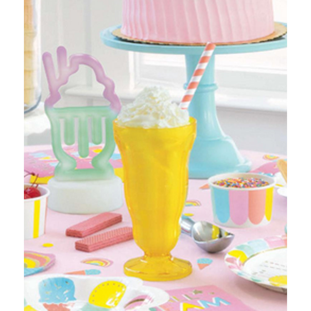 Pastel Colours Paper Milkshake Straws - Pack of 10