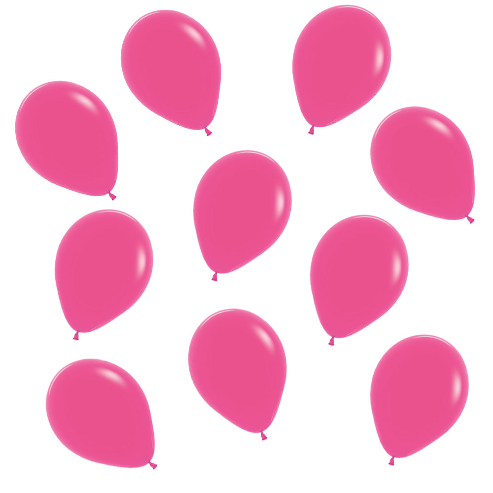 Hot Pink Plain Colour Mini Latex Balloons - 5" - Pack of 10