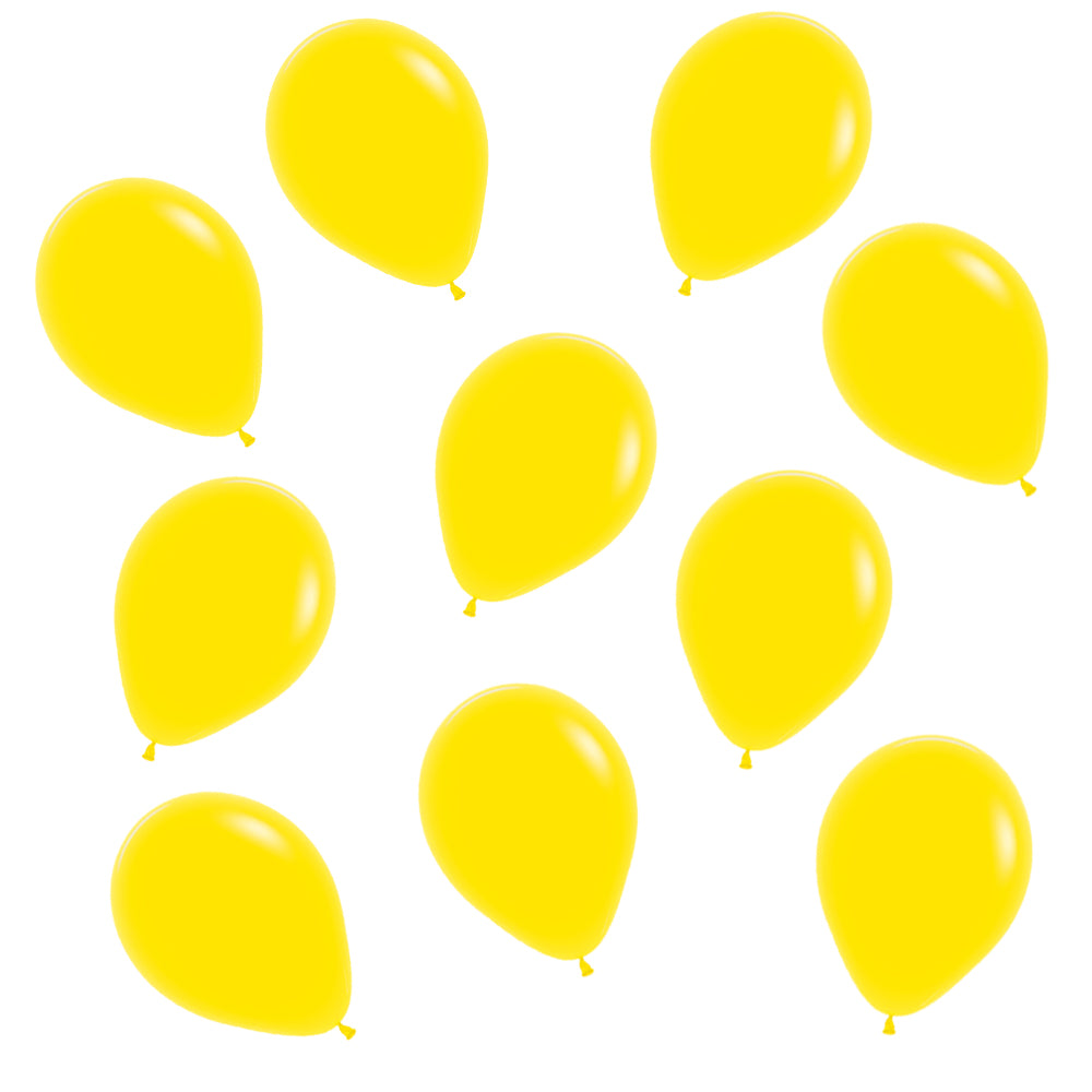 Yellow Plain Colour Mini Latex Balloons - 5" - Pack of 10