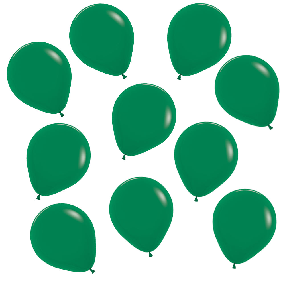 Green Plain Colour Mini Latex Balloons - 5" - Pack of 10