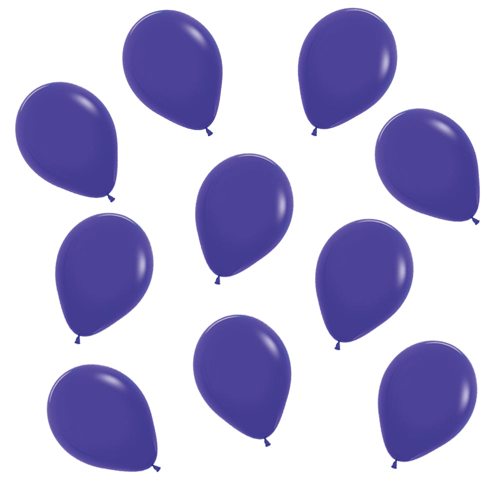 Purple Violet Plain Colour Mini Latex Balloons - 5" - Pack of 10