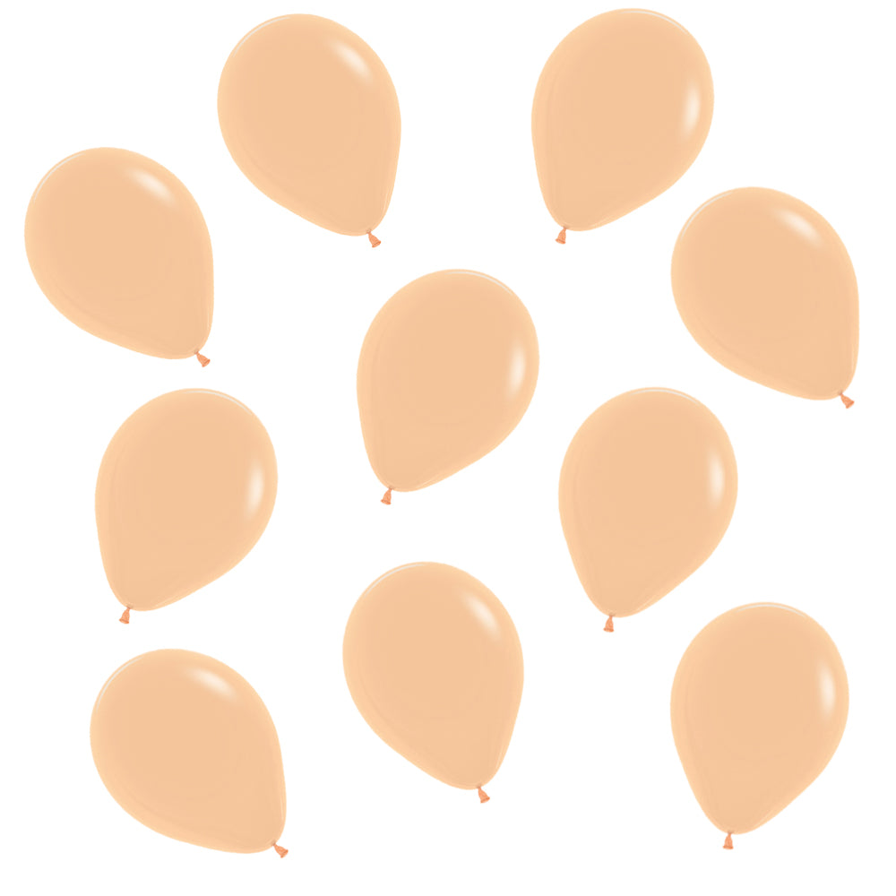 Blush Peach Plain Colour Mini Latex Balloons - 5" - Pack of 10