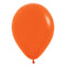 Orange Plain Colour Mini Latex Balloons - 5