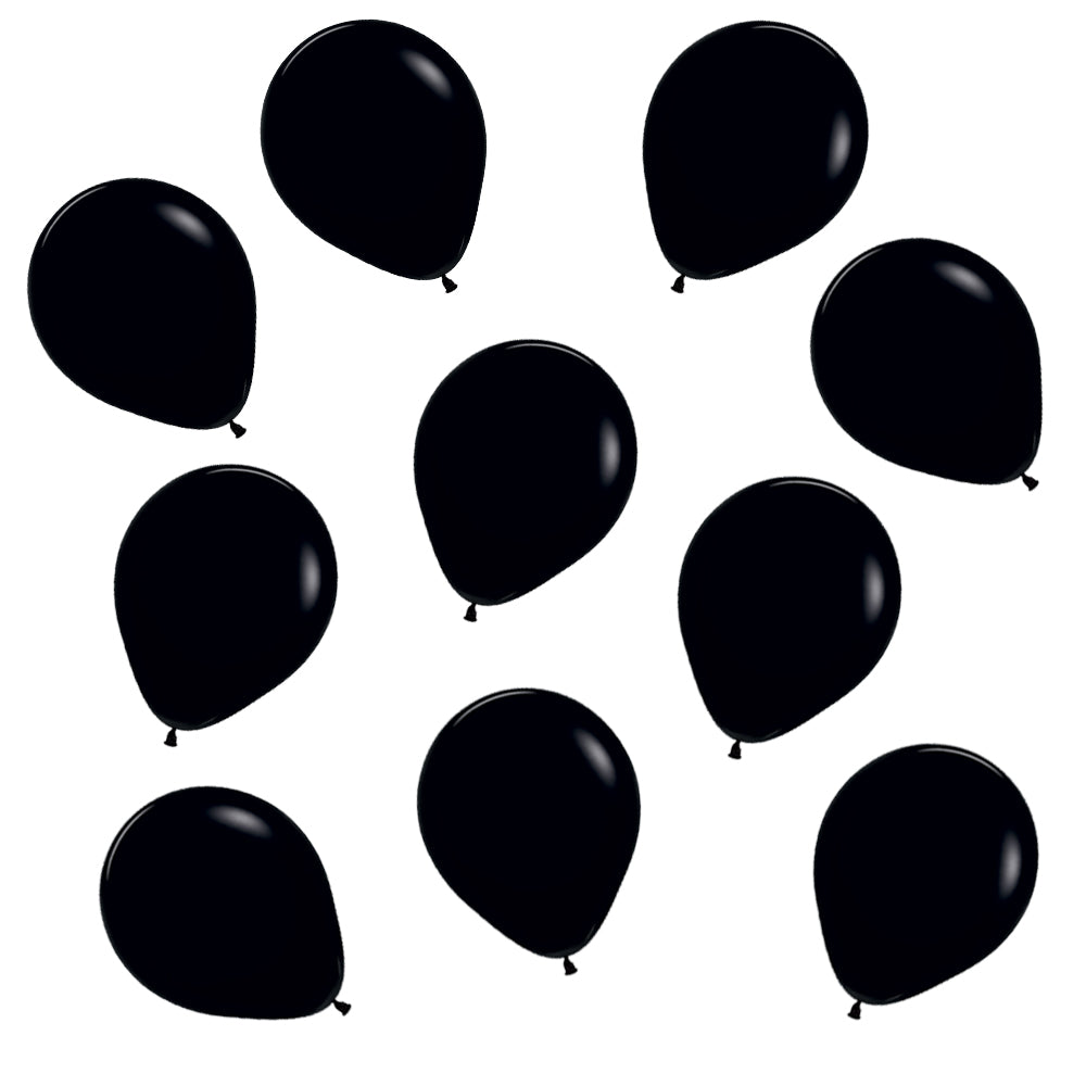 Black Plain Colour Mini Latex Balloons - 5" - Pack of 10