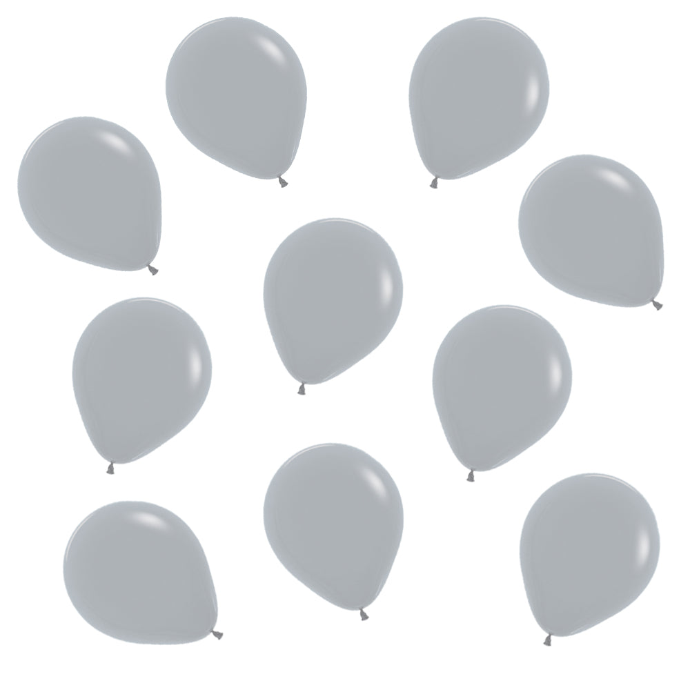 Grey Plain Colour Mini Latex Balloons - 5" - Pack of 10