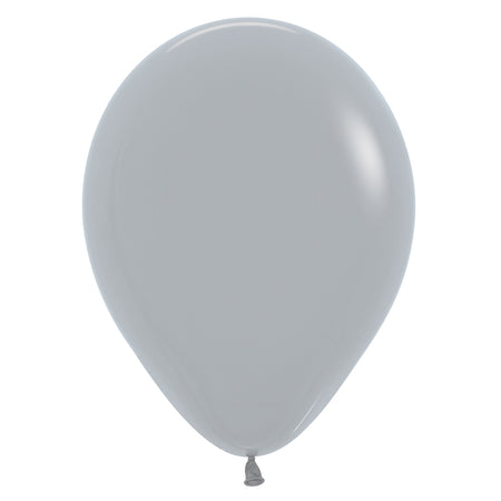 Grey Plain Colour Mini Latex Balloons - 5