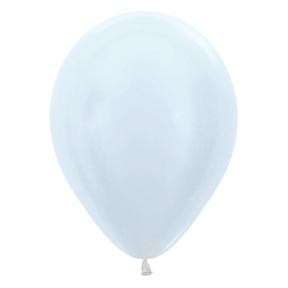 Pearl White Plain Colour Mini Latex Balloons - 5" - Pack of 10