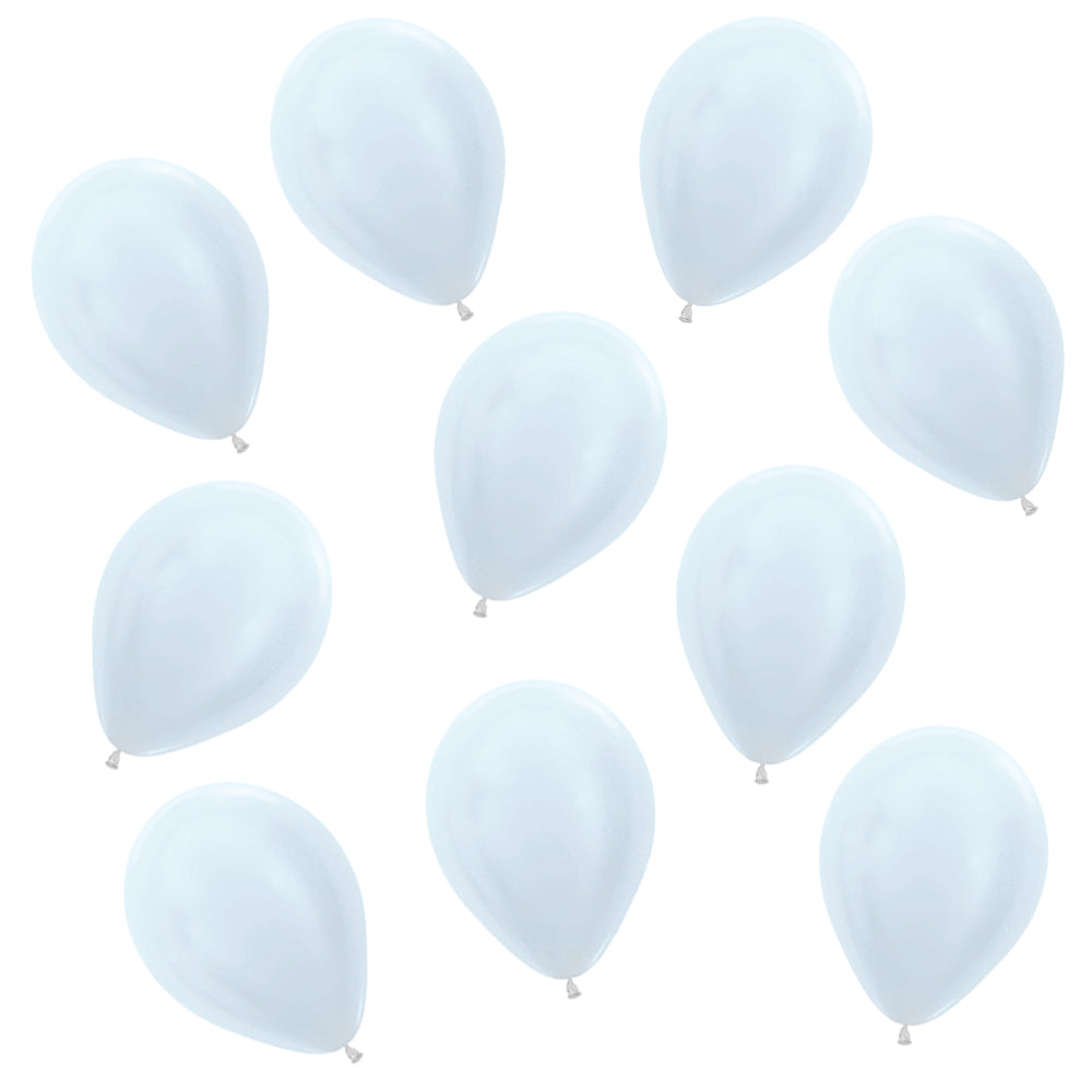 Pearl White Plain Colour Mini Latex Balloons - 5" - Pack of 10