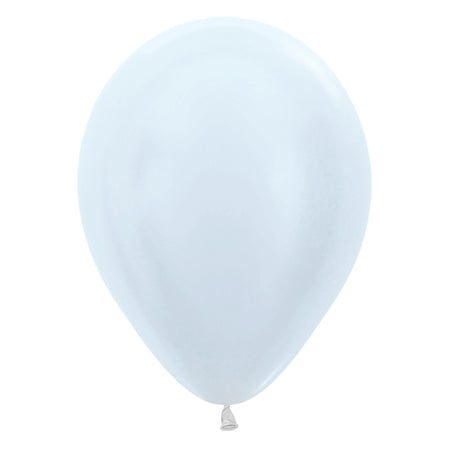 Pearl White Plain Colour Mini Latex Balloons - 5