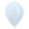 Pearl White Plain Colour Mini Latex Balloons - 5