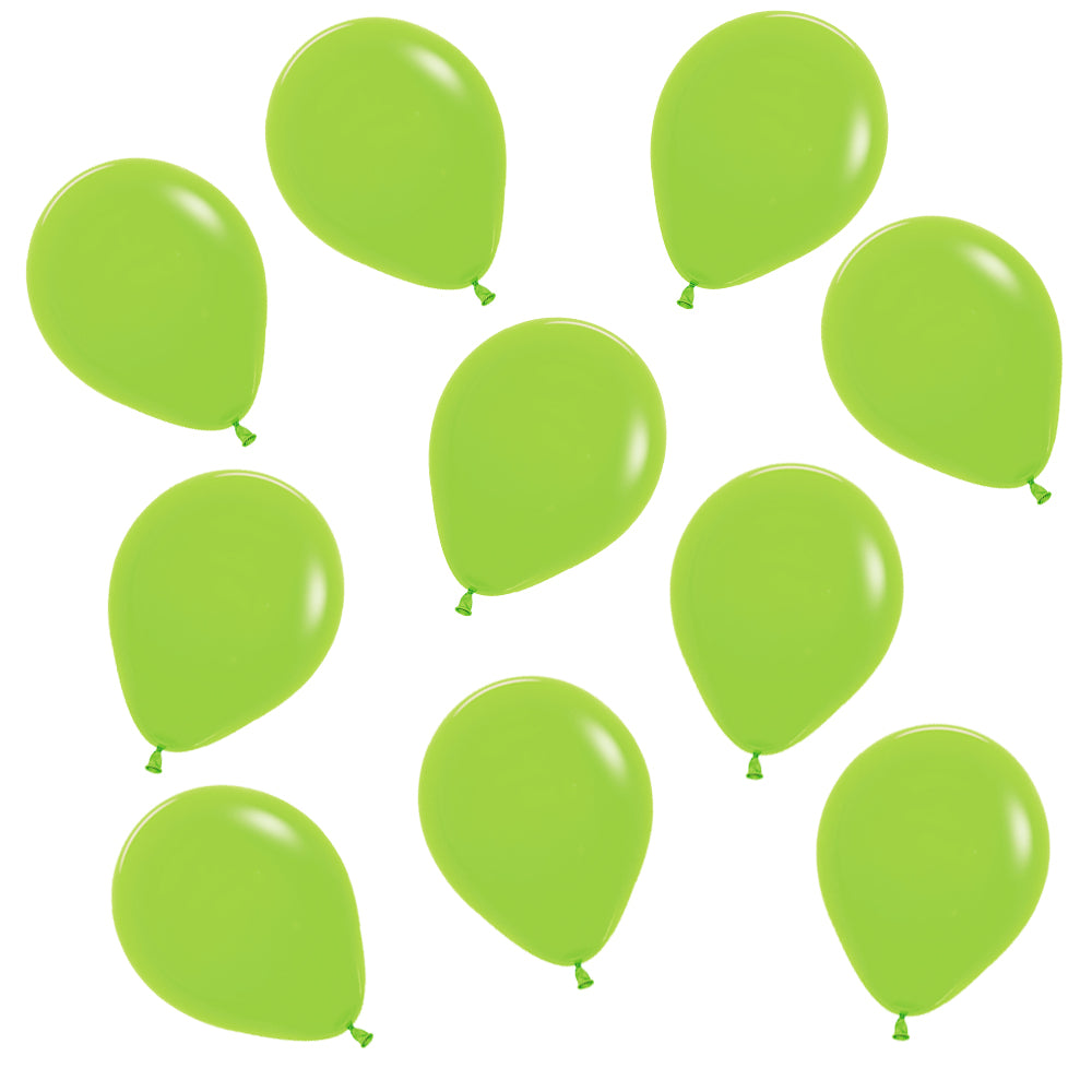 Lime Green Plain Colour Mini Latex Balloons - 5" - Pack of 10