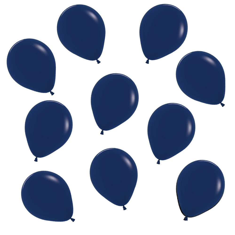 Navy Blue Plain Colour Mini Latex Balloons - 5" - Pack of 10