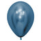 Blue Chrome Metallic Latex Balloons - 11