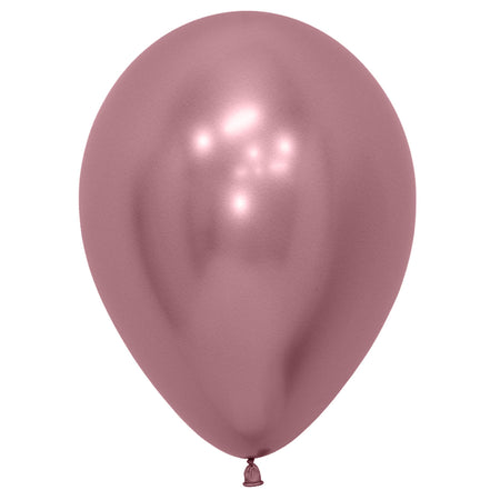 Mauve Pink Chrome Metallic Latex Balloons - 11