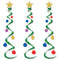 Christmas Tree Whirl Hanging Decorations - 76cm - Pack of 3