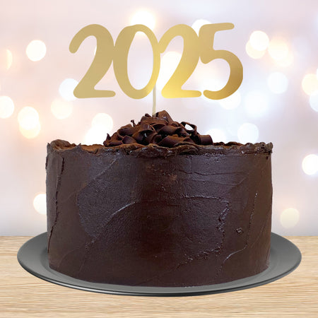 2025 New Year Gold Foil Cake Topper