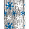 Snowflake Silver Foil Shimmer Curtain - 2.44m