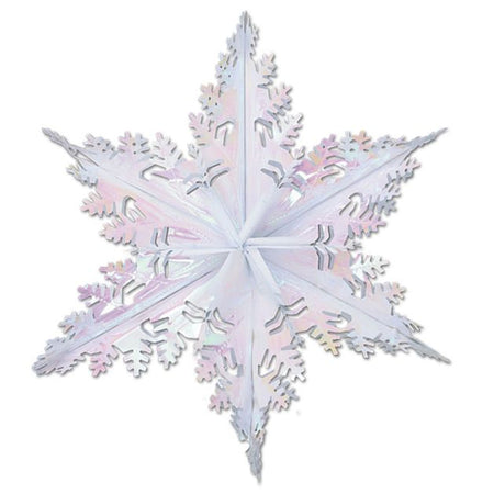 Snowflake Opalescent Foil Decoration - 60cm