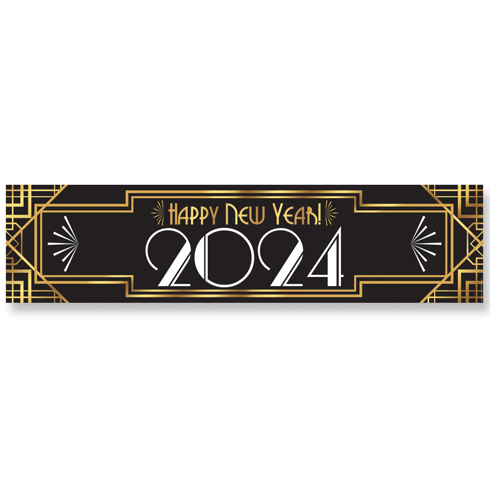 Happy New Year 2024 Banner Decoration 1.2m Party Packs