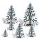 Winter Pine Tree Table Centrepiece Decorations -  32cm - Pack of 6