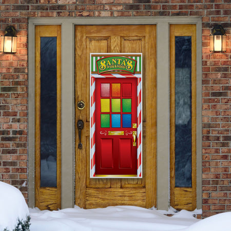 Santa's Workshop Door Cover - 183cm