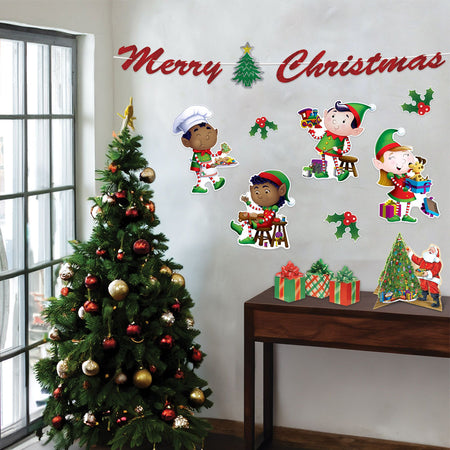 Christmas Elves Cutouts - Pack of 4