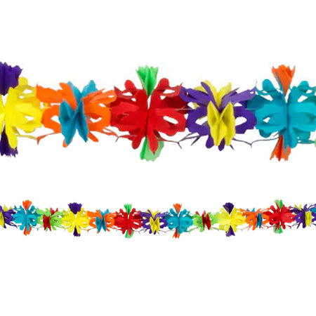 Multi Colour Tissue Paper Garland - 4m