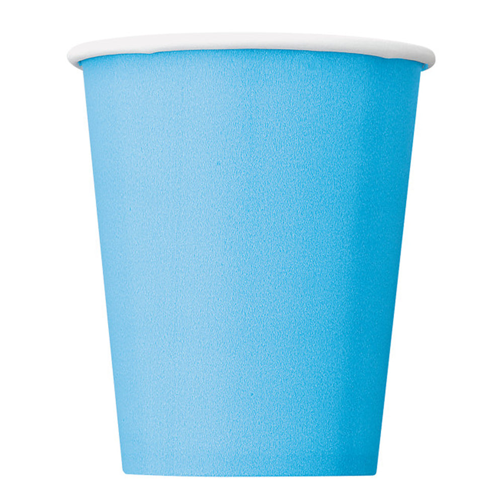 Light Blue Paper Cups - 266ml - Each