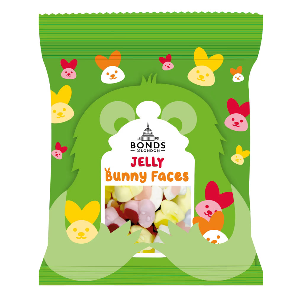 Bonds Jelly Bunny Faces Bag - 100g