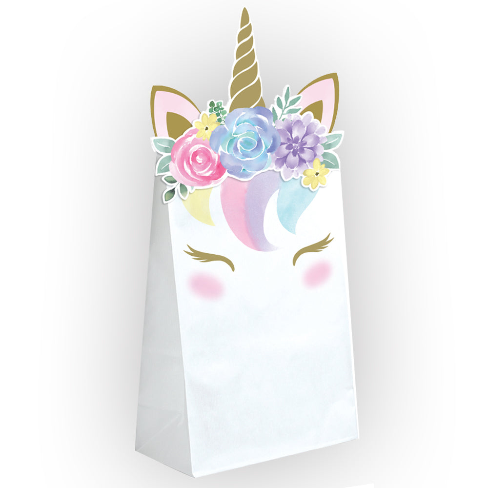 Unicorn Paper Party Bags - Pack 8