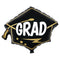 Graduation Mortarboard Hat Grad Foil Balloon - 26