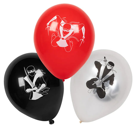 Ninja Party Latex Balloons - 10