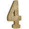 Gold Glitter Number 4 Table Decoration - 20cm