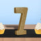 Gold Glitter Number 7 Table Decoration - 20cm