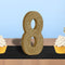 Gold Glitter Number 8 Table Decoration - 20cm