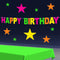 Neon Happy Birthday Banner - 2.3m